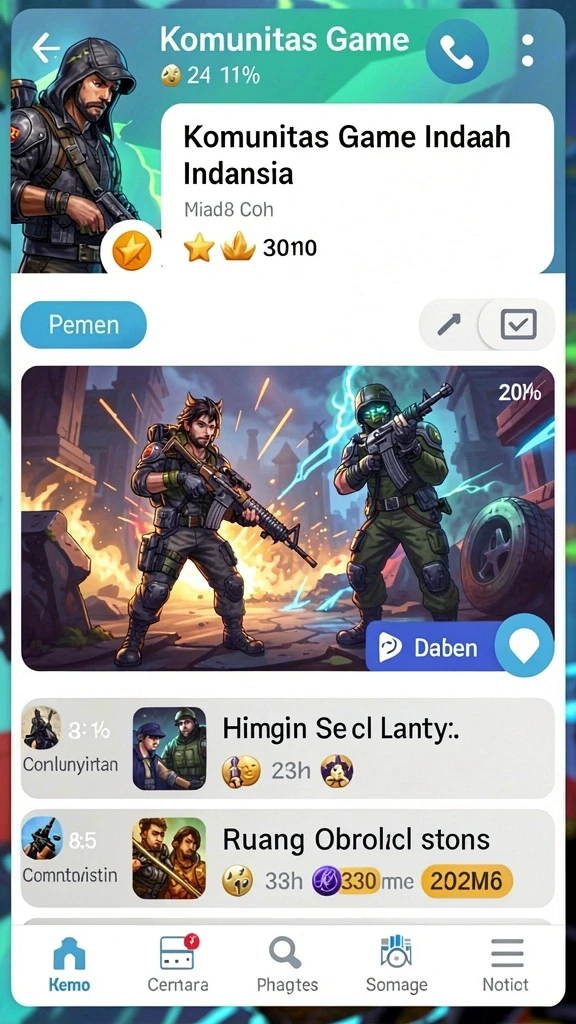 8g8g - Screenshot dari gameplay seru di level pertama.