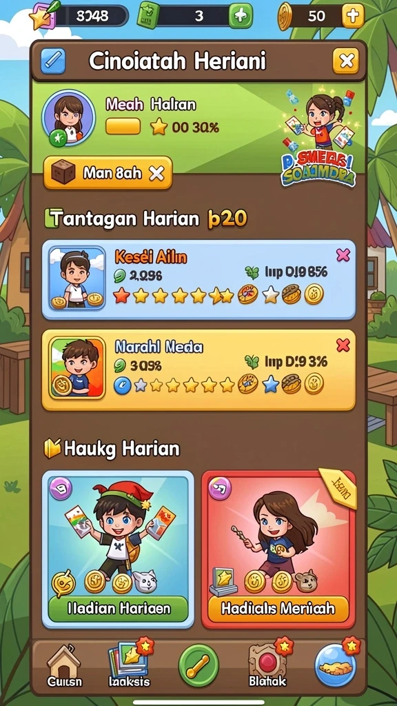 rajacorc - Tampilan karakter pahlawan dengan detail grafis yang epik.